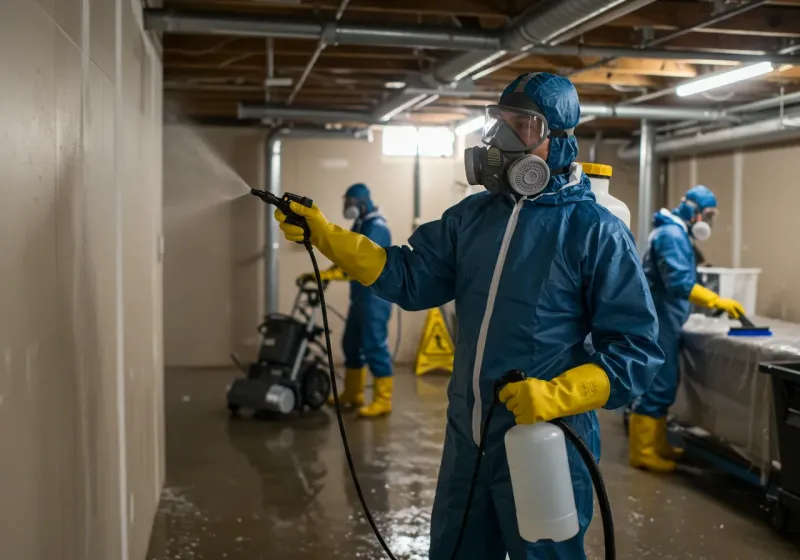 Basement Sanitization and Antimicrobial Treatment process in Rolesville, NC